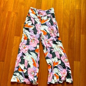 Ava Sky / Fighting Eel wide leg pants in orchid print